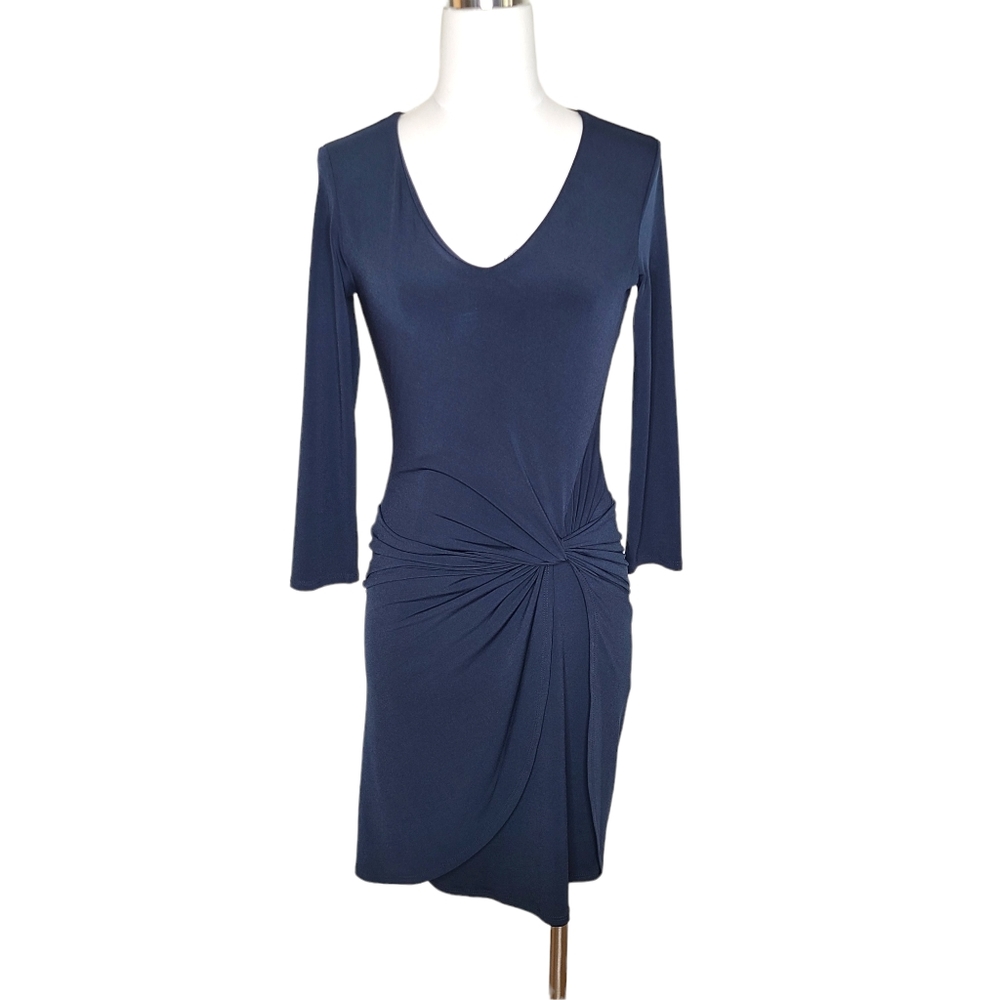 Velvet by Graham & Spencer Fitted Navy Blue Dress S